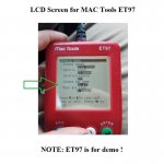 LCD Screen Display Replacement for Mac Tools ET97 Scanner